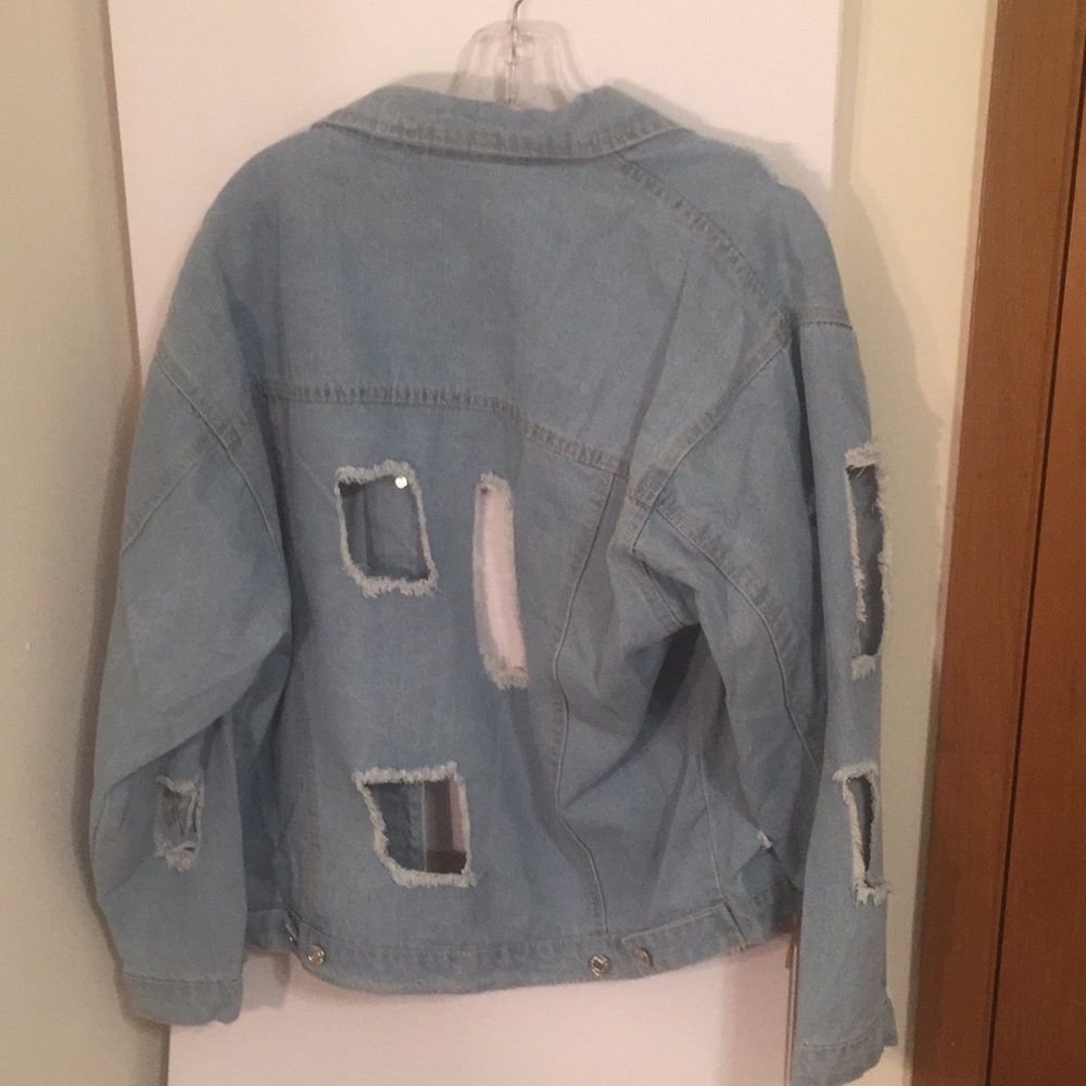 Distressed denim jacket - Picture 2 of 3